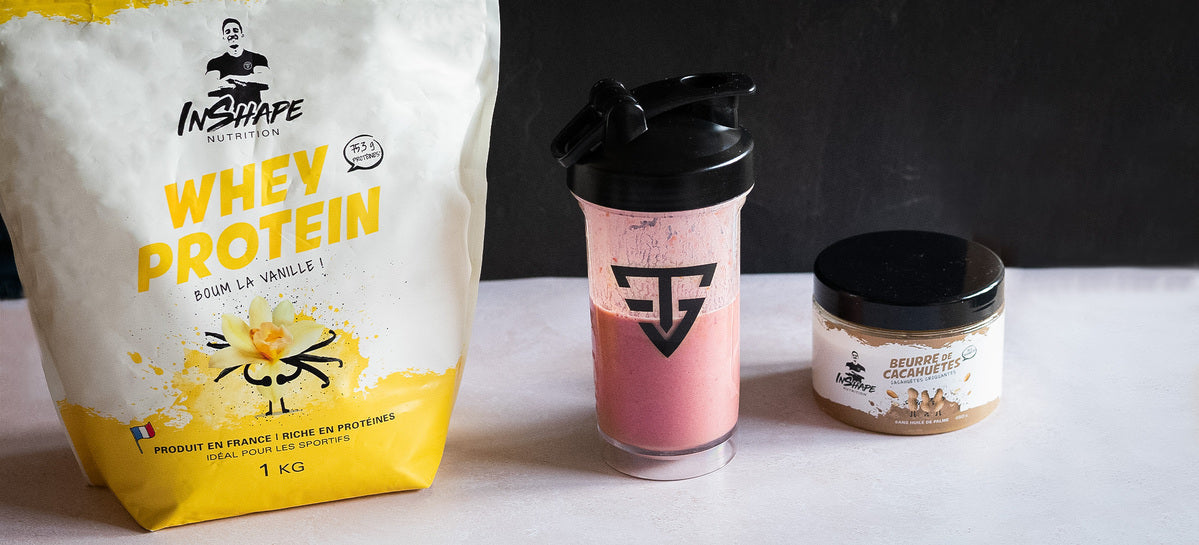 Shaker protéiné à la framboise et whey Inshape Nutrition