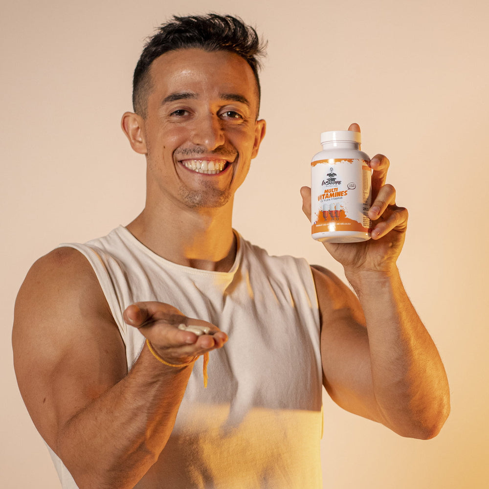 Tibo Inshape et son multivitamines Inshape Nutrition